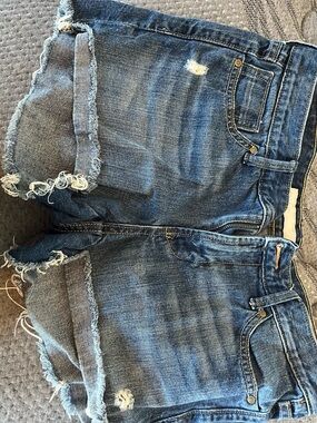 Blue Distressed Denim Women’s Shorts